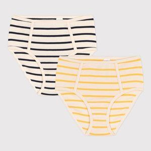 NIB: Petite Bateau Organic 100% Cotton Underwear, Adult Women (Small) Pack of 2